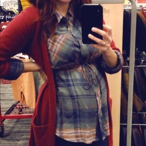Motherhood Maternity Olive Flannel